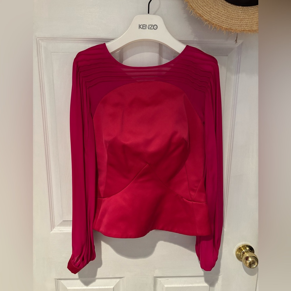 Zac Posen Vibrant Pink Blouse